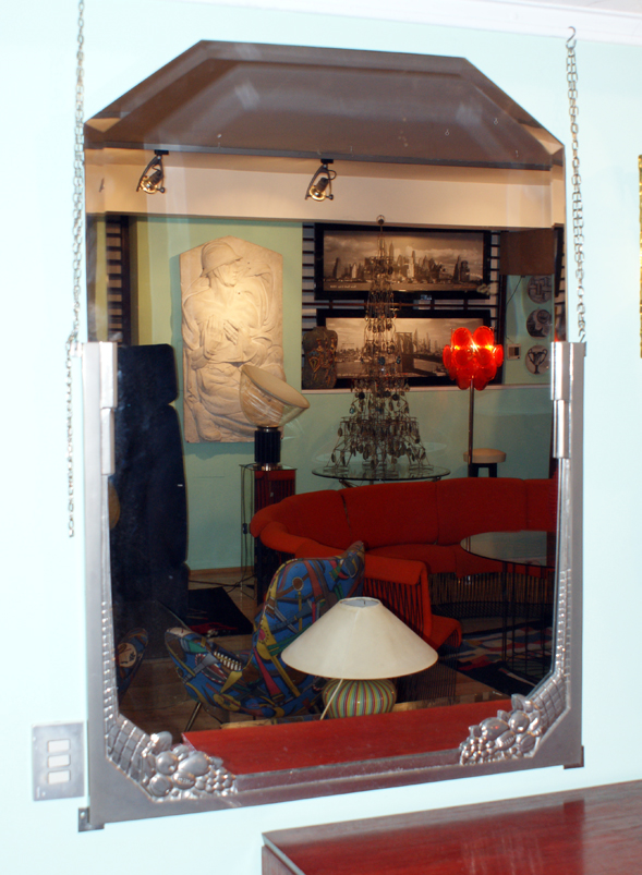Specchio con Art Decò Bordo acciaio del XX Secolo Opera originale e disponibile - Robertaebasta® Art Gallery opere d’arte esclusive.